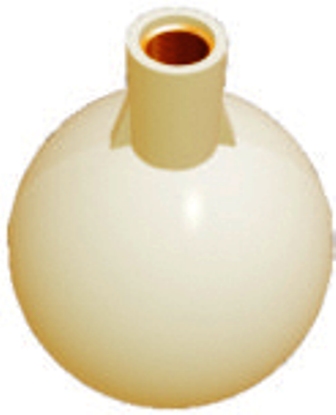 POLY ROOUND BALL WHITE for water cooler